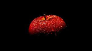 Wallpaper Download 1366x768 Red Apple Full With Water Drops In The Dark Beautiful Macro Wallpapers Hd Wallpaper Download For Ip Apple Picture Red Apple Apple