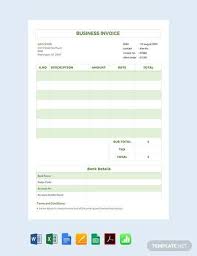 Free Business Invoice Template Pdf Word Doc Excel Apple Mac Pages Apple Numbers In 2020 Invoice Template Invoice Design Template Word Doc