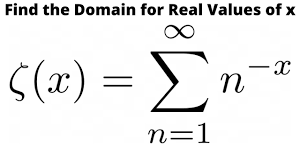 Find The Domain Of The Riemann Zeta Function For Real Values Of X Math Videos Zeta Real