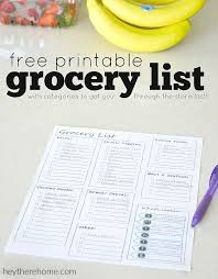 Free Printable Grocery List And Meal Planner Grocery List Printable Free Grocery List Printable Planner Organization