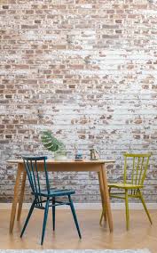 Painted White Brick Wallpaper Mural Murals Wallpaper Painted Brick Walls Dining Room Wallpaper Brick Wallpaper
