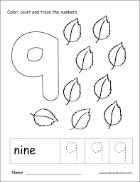Number 9 Tracing And Colouring Worksheet For Kindergarten Numbers Kindergarten Coloring Worksheets For Kindergarten Tracing Worksheets