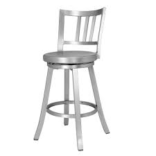 Renovoo Aluminum Swivel Counter Stool Brushed Aluminum Finish 24 Inch Seat Height Indoor And Outdoor Use Set O Swivel Counter Stools Stool Brushed Aluminum