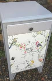 Grey Cabinet Bedside Cupboard Val Wallpaper Front From B Q Uk 16 Per Roll In Duck Egg Blue Funky Furniture Revamp Furniture Furniture Fix
