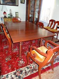 Vintage Willett Solid Cherry Dining Table With 6 Chairs Antique Dining Room Table Dining Table Chairs Wood Dining Table