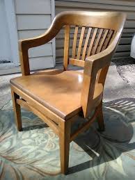 Antique Vintage Courthouse Banker Lawyers Wood Arm Chair W H Gunlocke Gunlocke Wood Arm Chair Chair Antique Wooden Chairs