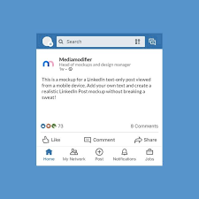 Visualize Your Linkedin Post Or Ad Idea With This Online Mockup Template The Mockup Features A Text Based Linkedin Social Media Mockup Mockup Linkedin Profile