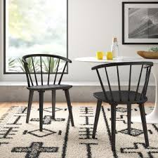 Modern Black Farmhouse Dining Chairs Allmodern Solid Wood Dining Chairs Dining Chairs Farmhouse Dining Chairs