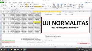 Uji Normalitas Data Menggunakan Excel Uji Kolmogorov Smirnov Youtube
