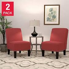 Wallis Fabric Slipper Chair 2 Pack Accent Chairs For Living Room Living Room Chairs Red Accent Chair