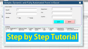 Fully Automated Data Entry User Form In Excel Step By Step Tutorial Youtube Excel Tutorials Excel Data Entry