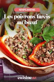 Poivrons Farcis Au Boeuf Recette Recette Poivron Farci Recettes De Cuisine Poivrons Farcis