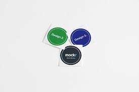 Logo Sticker Mockup Psd Logo Sticker Mockup Design Business Card Logo