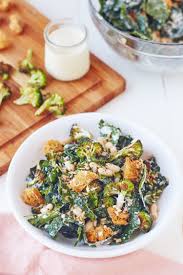 Recipe Broccoli And Kale Caesar Salad Recipe Kale Caesar Salad Satisfying Salads Caesar Salad