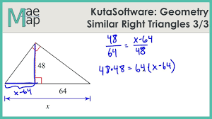 Choose from 500 different sets of flashcards about right triangles similar on quizlet. Kutasoftware Geometry Similar Right Triangles Part 3 Youtube