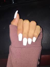 Matte white and pink glitter press on nails #nails #mattenails. Cute White Acrylics But Asked For Coffin Shaped But They Kinda Looked Square But Still Love Them White Acrylic Nails Fake Nails Acrylic Nail Designs