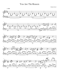 Print And Download You Are The Reason Calum Scott Made By C0smos Ukulele Songs Sheet Music Songs