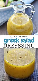 Easy Homemade Greek Salad Dressing Lemon Dressing Recipes Greek Salad Dressing Vinaigrette Dressing Recipe