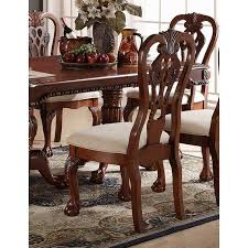 Simple Relax 1perfectchoice Set Of 2 Formal Dining Side Chair Carving Legs Cherry Wood Upholstered Seat Forma Side Chairs Dining Dining Chairs Wood Side Chair
