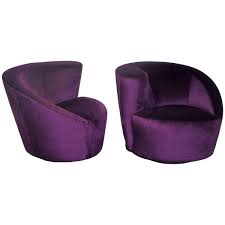 Pair Of Vladimir Kagan Nautilus Swivel Chairs 1stdibs Com Modern Swivel Chair Swivel Chair Chair