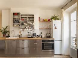 Apres Blanc Bois Clair Et Inox Cuisine Inox Cuisines Maison Cuisine Moderne Blanche