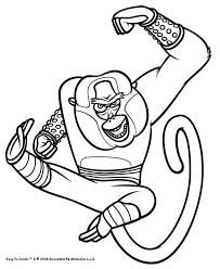 Kung Fu Panda Coloring Pages Master Monkey Attacking Monkey Coloring Pages Panda Coloring Pages Kung Fu Panda