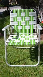 Vintage Webbed Lawn Chair Aluminum Webbed Lawn Chair Camping Etsy Outdoor Chairs Lawn Chairs Hammock Swing Chair