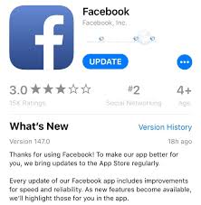 Facebook Ios App Update 147 0 Ios App App Facebook App