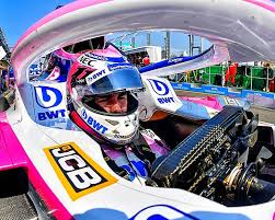 2019 Australian Gp Sergio Perez Ready To Qualify His Mercedes Powered Pink Panther Racing Point F1 Car For The Season Open Race Point Formula Racing Racing