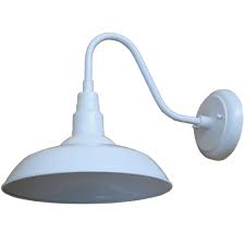 Unbranded Lora 1 Light White Outdoor Wall Mount Barn Light Sconce El0523wh The Home Depot Outdoor Sconces Outdoor Barn Lighting Barn Lighting