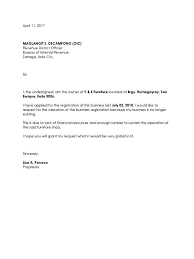 Retirement of employees and party. Bir Closure Letter Docx Business