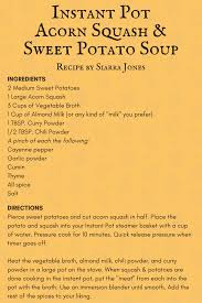 Acorn Squash Sweet Potato Soup Vegan Instant Pot Sweet Potato Soup Sweet Potato Soup Vegan Potato Soup