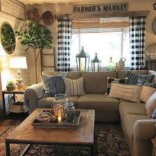 Country Themed Living Room Decor Unique Cozy Room With Buffalo Check Curt Farm House Living Room Farmhouse Style Living Room Modern Farmhouse Living Room Decor