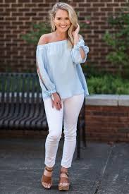 Love You More Top Light Blue White Pants Outfit Recruitment Outfits Street Style Women