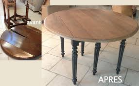 Table En Chene Restauree Et Relookee Table En Chene Salle A Manger Peinture Relooking Meuble