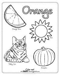 Orange Coloring Page Jpg 300 388 Preschool Color Activities Color Activities Kindergarten Color Worksheets For Preschool