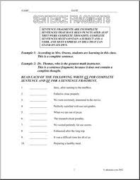 Rewrite framents into complete sentences. Sentence Fragments Middle School Worksheets I Abcteach Com Abcteach