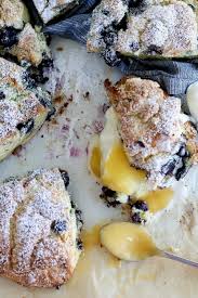 Lemon Blueberry Scones With Lemon Curd Buttermilk Whipped Cream The Brick Kitchen Recipe Food Recipes How Sweet Eats