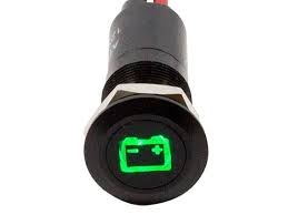 Alpinetech Plb12ms 12mm 1 2 12v Led Metal Signal Indicator Pilot Dash Light Battery Green Dash Lights Lead Metal 12v Led