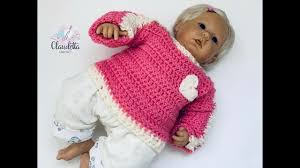 Die babyborn nahrung von zapf creation für deine babyborn interactive und ist in 12 einzelportionen verpackt inkl. Einfachen Baby Pullover Hakeln Super Fur Anfanger Geeignet Youtube
