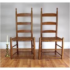 Antique Shaker Ladderback Ladder Back Pair Of Chair Split Wood Seats Very Rare Eclectic Furniture Shaker Furniture Furniture