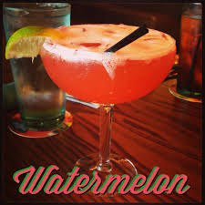Watermelon Margarita From The Olive Garden Sauza Silver Tequila Sweet And Sour Mix And Watermelon Puree Watermelon Margarita Yummy Drinks Watermelon Martini