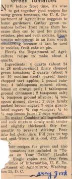 Green Tomatoes Mincemeat Recipe Clipping Minced Meat Recipe Mince Meat Green Tomato Mincemeat Recipe