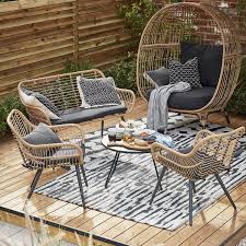 Apolima Brown Metal Egg Chair Weatherproof Garden Furniture Outdoor Furniture Makeover Metal Garden Furniture