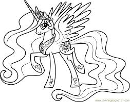 Princess Celestia Coloring Page Free My Little Pony Friendship Is Magic Coloring Pages Celesti My Little Pony Coloring Princess Drawings Unicorn Coloring Pages