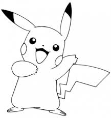 Pikachu Kawaii Para Colorear