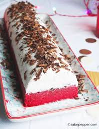 Buche Glacee Coco Chocolat Et Framboise Sab N Pepper Recette Recette Buche Glacee Facile Buche Glacee Recette Dessert Noel