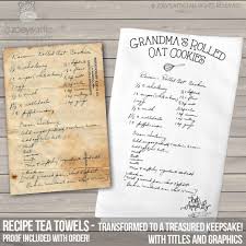 Handwritten Recipe Tea Towel Flour Sack Your Favorite Etsy Recipe Tea Towel Handwritten Recipes Recipe Towel