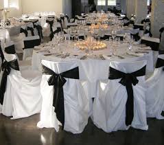 Black Satin Chair Sashes Are The Most Popular Sashes For Weddings Special Occasions Corporate Even Black And White Wedding Theme Wedding Wedding Decorations