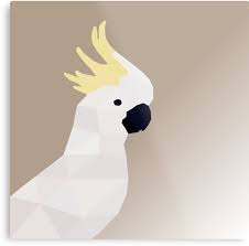 Cockatoo Bird Low Poly Art Metal Print By Rizwana Khan Art Canvas Art Prints Cockatoo